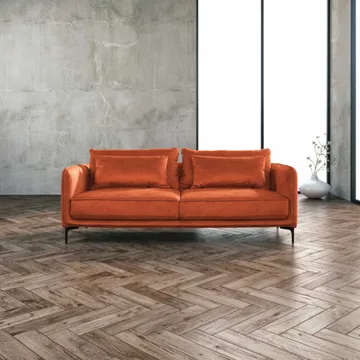 Soffa Bianka 3-sits - orange - Möbler - Soffa - Sammetssoffa