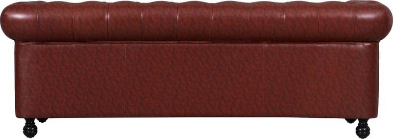Soffa chesterfield 3-sits i brun PU - Charles - Brun/svart - Möbler - Soffa - Chesterfield soffa