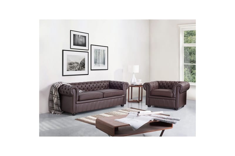 Soffa Chesterfield Brun - Brun - Möbler - Soffa - Soffgrupp