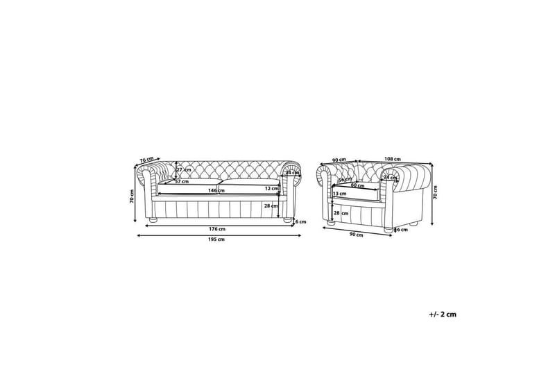 Soffa Chesterfield Brun - Brun - Möbler - Soffa - Soffgrupp