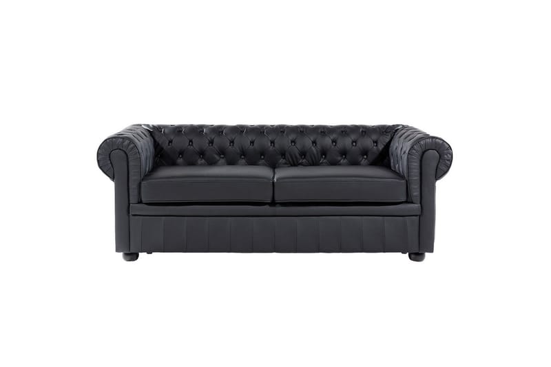 Soffa Chesterfield Svart, brun - Svart, brun - Möbler - Soffa - Soffgrupp