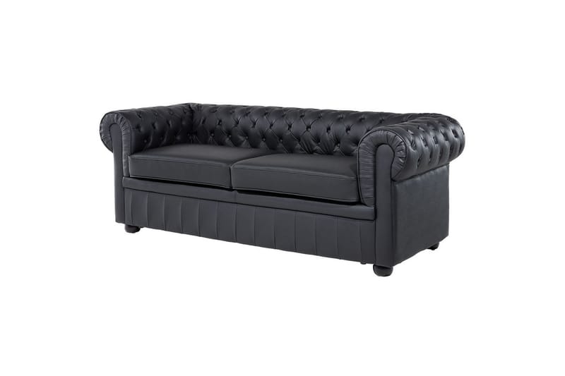 Soffa Chesterfield Svart, brun - Svart, brun - Möbler - Soffa - Soffgrupp