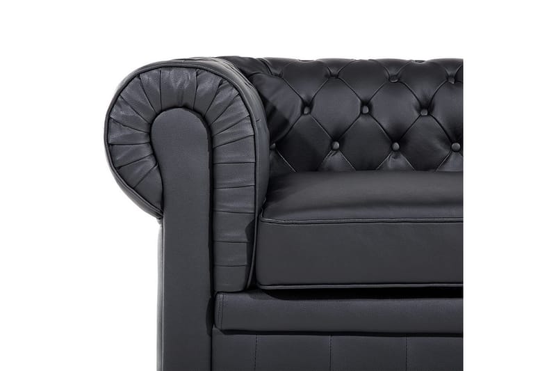 Soffa Chesterfield Svart, brun - Svart, brun - Möbler - Soffa - Soffgrupp