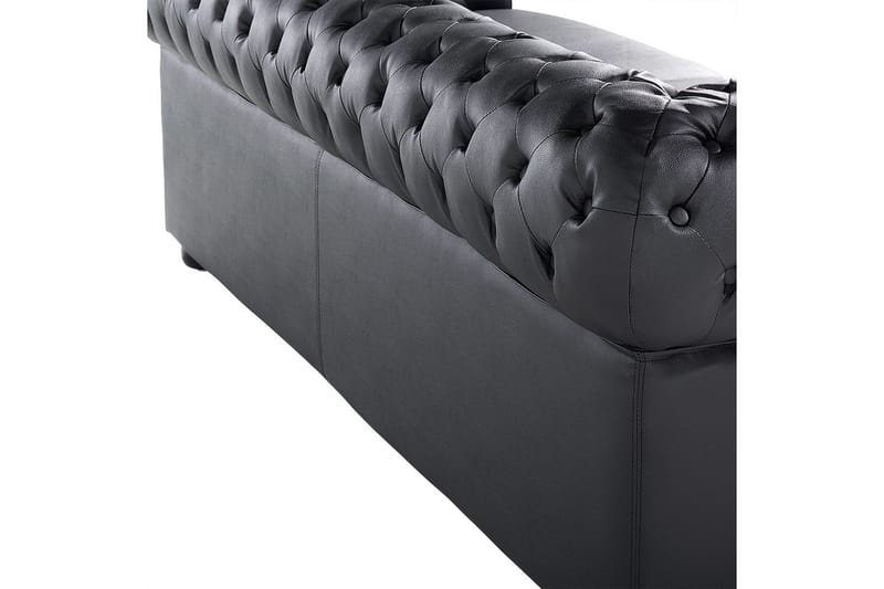 Soffa Chesterfield Svart, brun - Svart, brun - Möbler - Soffa - Soffgrupp