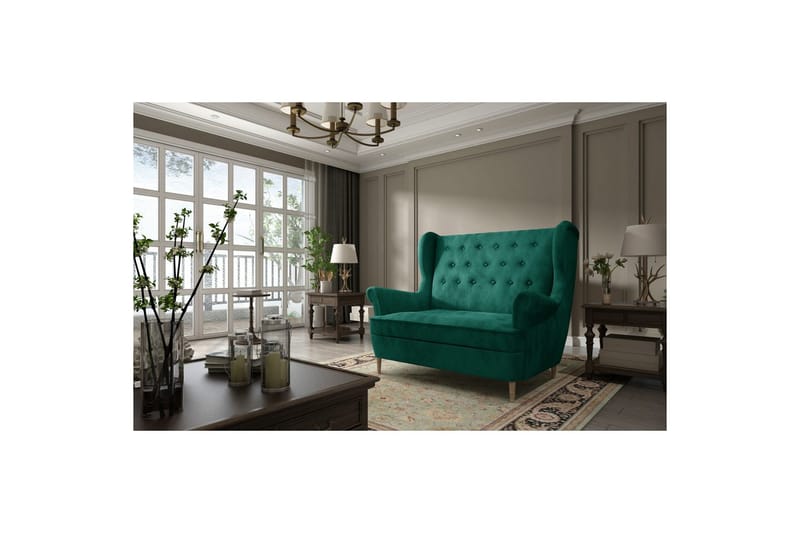 Soffa Eltap Aros 150x103x90 cm - Monolith 37, Grön - Möbler - Soffa - Sammetssoffa