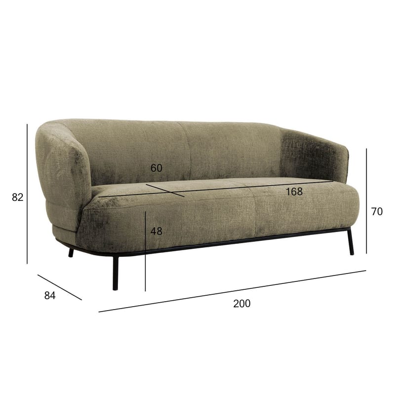 Soffa Gemala 2,5-sits - beige - Möbler - Soffa - Sammetssoffa