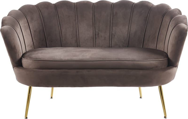 Soffa i brun sammet - Kingsley, Brun