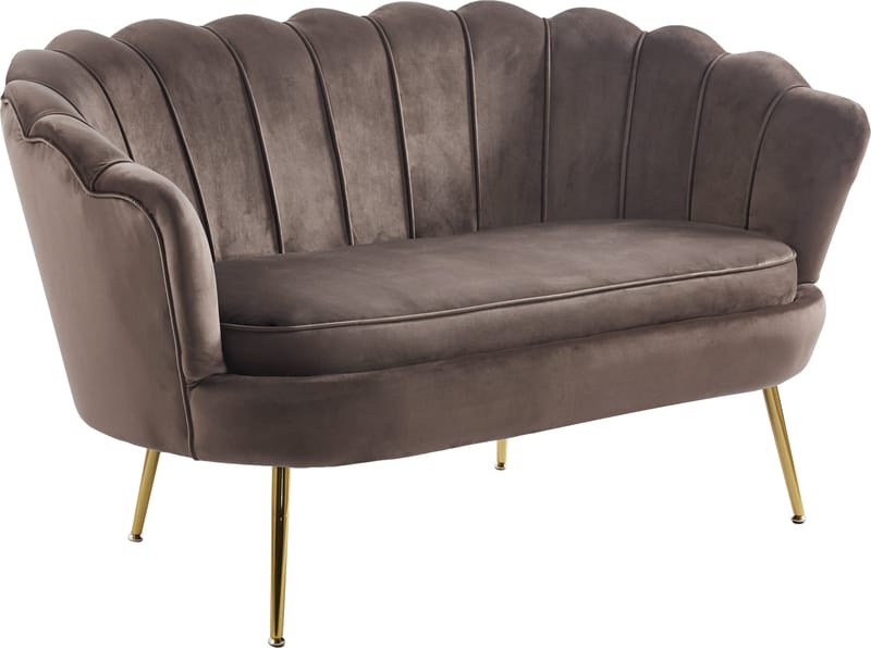 Soffa i brun sammet - Kingsley - Brun - Möbler - Soffa - Sammetssoffa