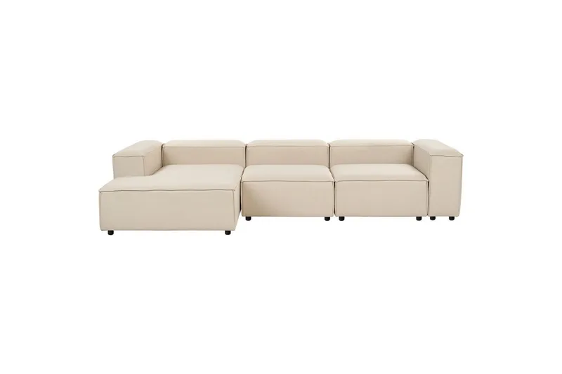 Soffa i höger hörn Ardal Beige/svart, Beige/svart
