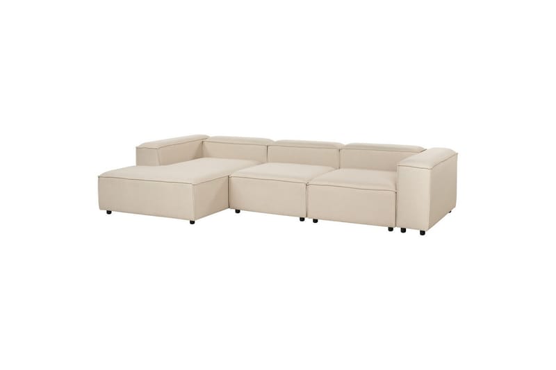 Soffa i höger hörn Ardal Beige/svart - Beige/svart - Möbler - Soffa - Soffgrupp