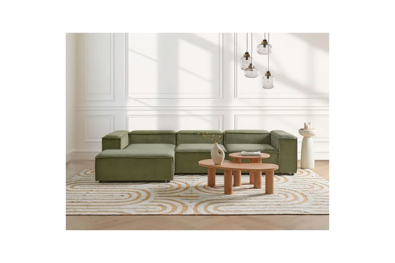 Soffa i höger hörn Ardal Grön/Svart - Grön/Svart - Möbler - Soffa - Soffgrupp