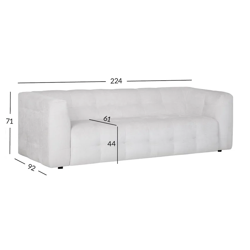 Soffa Leesi 3-sits - beige - Möbler - Soffa - 3 sits soffa