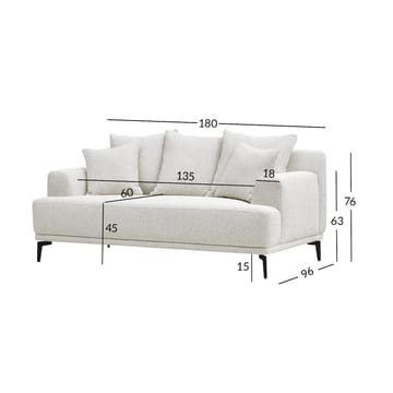 Soffa Magnolia 2-sits - ljusbeige - Möbler - Soffa - 2 sits soffa
