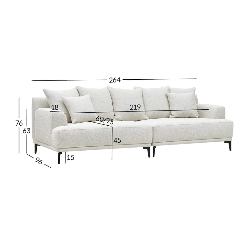 Soffa Magnolia 4-sits - Ljusbeige - Möbler - Soffa - 4 sits soffa