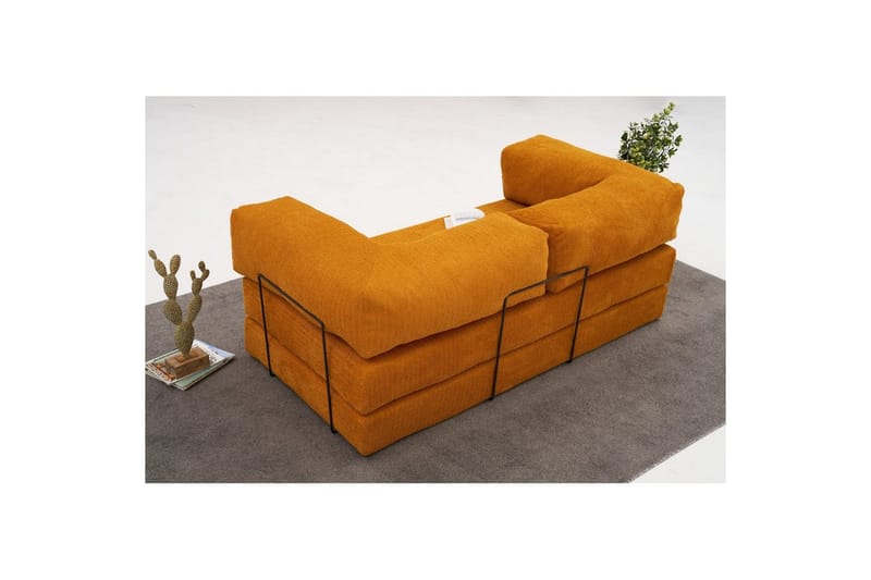 Soffa med 3 sittplatser Selorbury Soffa Apelsin - Apelsin - Möbler - Soffa - Bäddsoffa