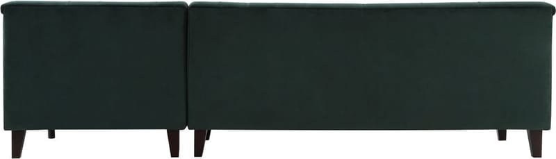 Soffa med divan grön sammet - Bellas - Grön - Möbler - Soffa - Divansoffor & schäslongsoffa