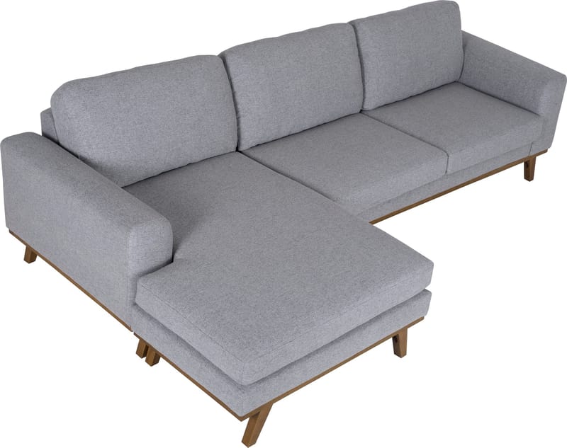 Soffa med vändbar divan grå 283 cm - Grå - Möbler - Soffa - Divansoffor & schäslongsoffa
