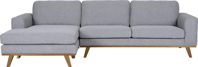 Soffa med vändbar divan grå 283 cm - Grå - Möbler - Soffa - Divansoffor & schäslongsoffa