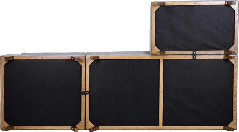 Soffa med vändbar divan grå 283 cm - Grå - Möbler - Soffa - Divansoffor & schäslongsoffa