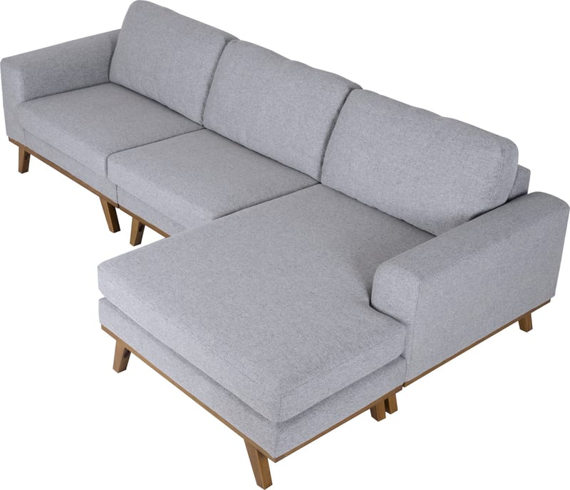 Soffa med vändbar divan grå 283 cm - Grå - Möbler - Soffa - Divansoffor & schäslongsoffa