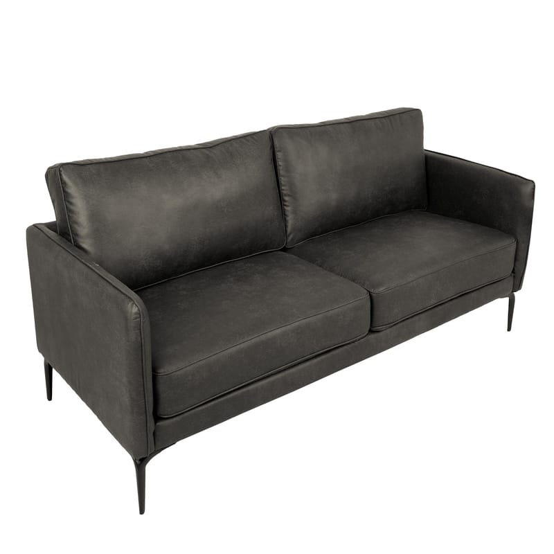Soffa Sofia 2-sits - mörkoliv - Möbler - Soffa - Skinnsoffor