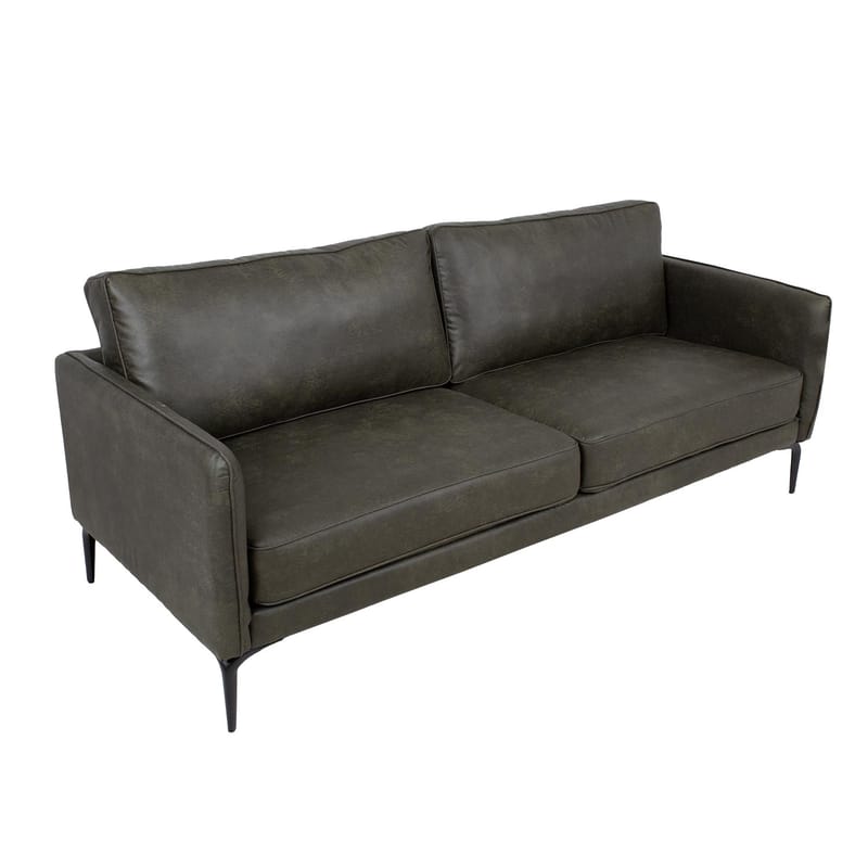 Soffa Sofia 3-sits - Mörk olivgrön - Möbler - Soffa - Skinnsoffor