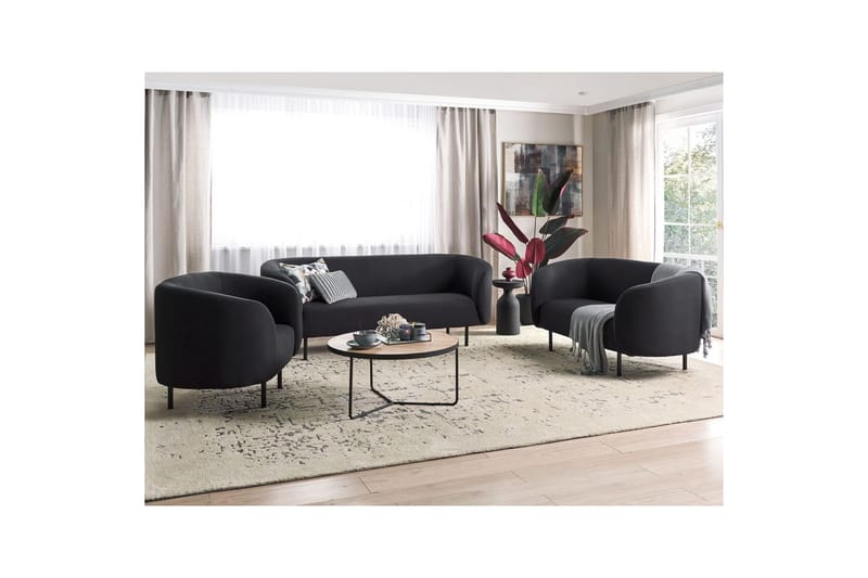 6-sits Soffgrupp Loen Svart - Svart - Möbler - Soffa - Soffgrupp