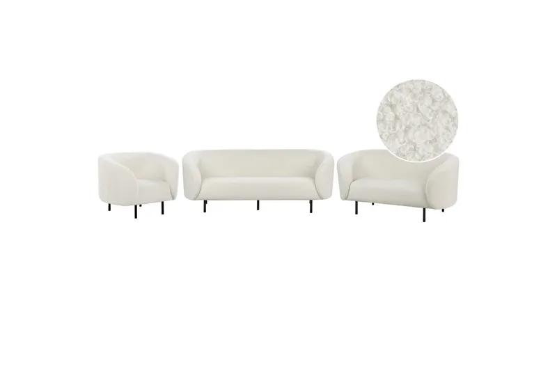 6-sits Soffgrupp Loen Vit/Svart, Vit/Svart
