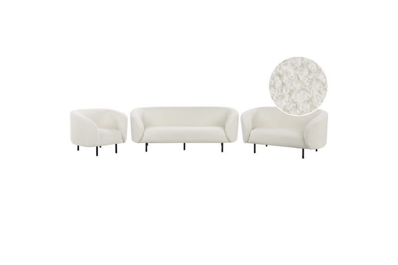 6-sits Soffgrupp Loen Vit/Svart - Vit/Svart - Möbler - Soffa - Soffgrupp