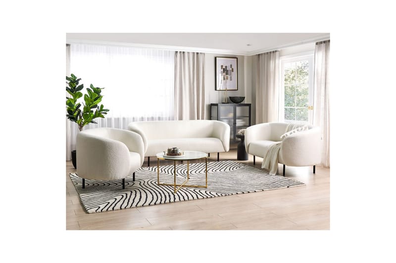 6-sits Soffgrupp Loen Vit/Svart - Vit/Svart - Möbler - Soffa - Soffgrupp