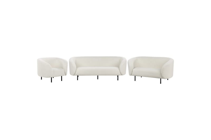 6-sits Soffgrupp Loen Vit/Svart - Vit/Svart - Möbler - Soffa - Soffgrupp