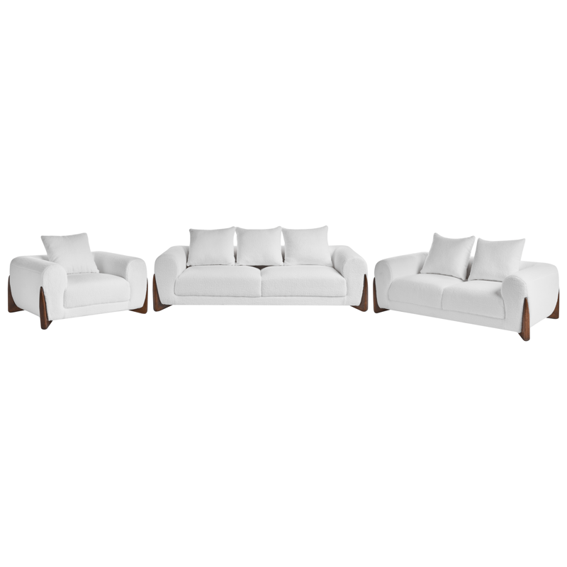 Soffgrupp 6-sits Vinliden - Mörkbrun, Vit - Möbler - Soffa - Soffgrupp