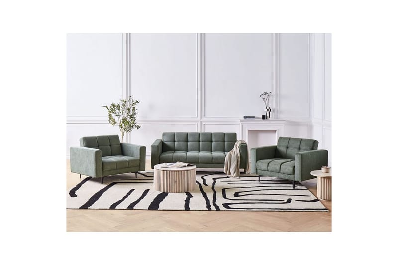 Soffgrupp Alnes Grön/Svart - Grön/Svart - Möbler - Soffa - Soffgrupp