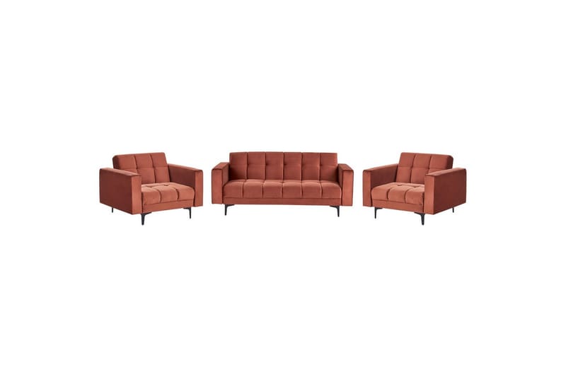 Soffgrupp Alnes Röd/Svart - Röd/Svart - Möbler - Soffa - Soffgrupp