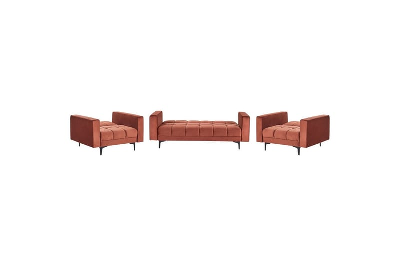 Soffgrupp Alnes Röd/Svart - Röd/Svart - Möbler - Soffa - Soffgrupp