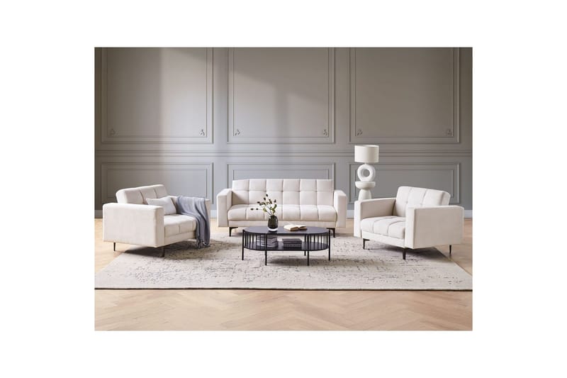 Soffgrupp Alnes Vit/Svart - Vit/Svart - Möbler - Soffa - Soffgrupp