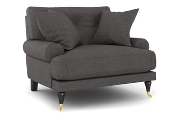 Andrew Howard 2-sits Soffgrupp med Fotpall och Hjul i Sammet - Grå - Möbler - Soffa - Soffgrupp - Howard soffgrupp