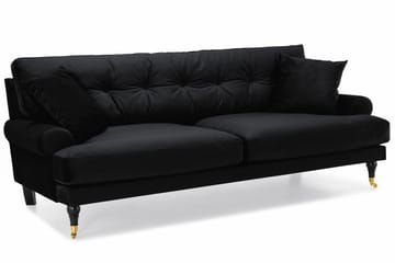 Andrew Howard Soffgrupp 3+2-sits med Knappar i Sammet - Svart - Möbler - Soffa - Soffgrupp - Howard soffgrupp