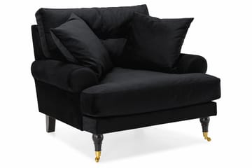 Andrew Howard Soffgrupp 3+2-sits med Knappar i Sammet - Svart - Möbler - Soffa - Soffgrupp - Howard soffgrupp