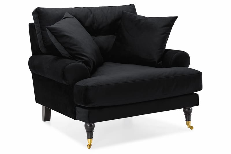 Andrew Howard Soffgrupp 3+2-sits med Knappar i Sammet - Svart - Möbler - Soffa - Soffgrupp - Howard soffgrupp