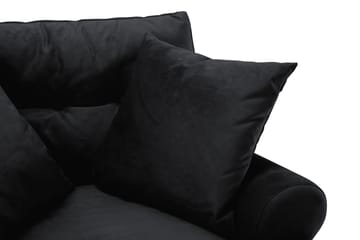Andrew Howard Soffgrupp 3+2-sits med Knappar i Sammet - Svart - Möbler - Soffa - Soffgrupp - Howard soffgrupp