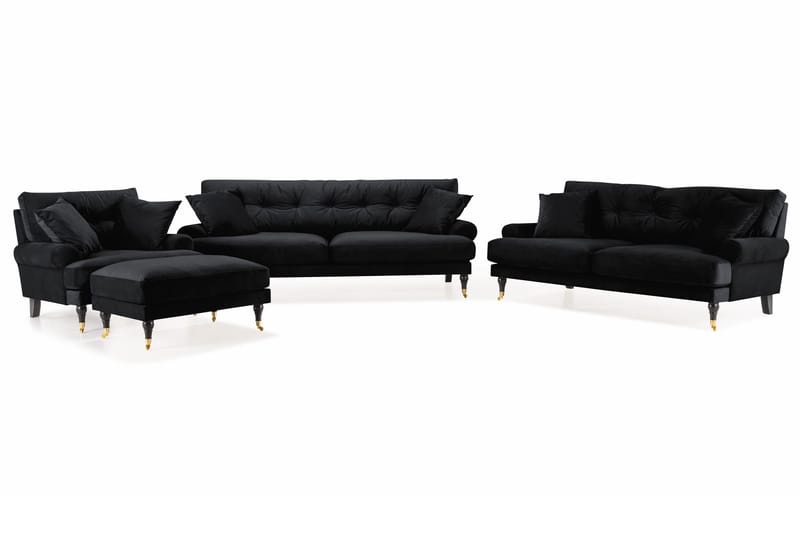 Andrew Soffgrupp 3+2+1 Sammet, Svart