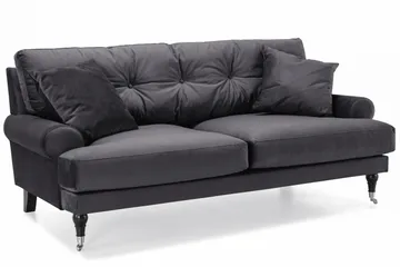 Andrew Soffgrupp 3+2 Sammet - Mörkgrå - Möbler - Soffa - Soffgrupp - Soffgrupp 3 2 1