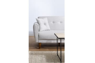 Arianda 3-sits Knappsydd Bäddbar Soffgrupp i Tyg - Krämvit - Möbler - Soffa - Soffgrupp