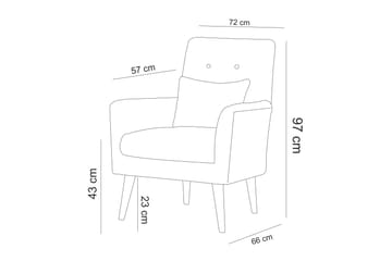 Arianda 3-sits Knappsydd Bäddbar Soffgrupp i Tyg - Krämvit - Möbler - Soffa - Soffgrupp