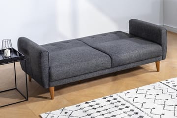 Arianda 3-sits Knappsydd Bäddbar Soffgrupp i Tyg - Mörkgrå - Möbler - Soffa - Soffgrupp