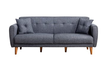 Arianda 3-sits Knappsydd Bäddbar Soffgrupp i Tyg - Mörkgrå - Möbler - Soffa - Soffgrupp