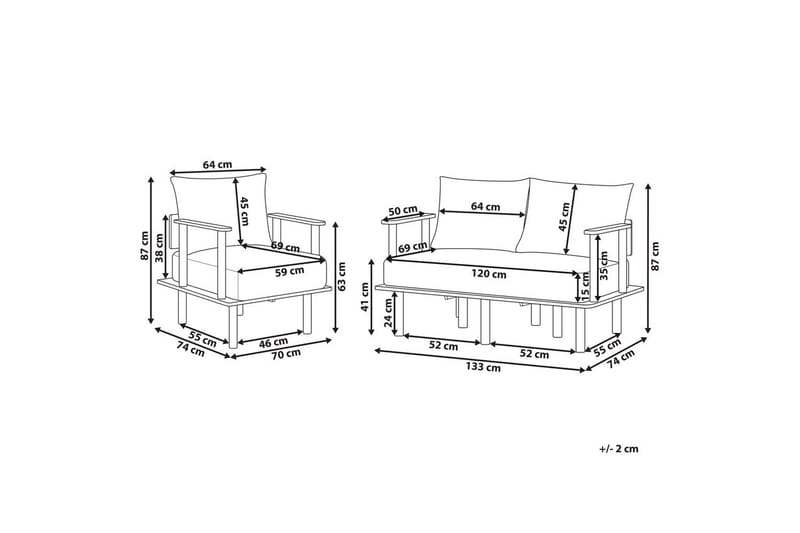 Soffgrupp Asker Grönt, ljust trä - Grönt, ljust trä - Möbler - Soffa - Soffgrupp