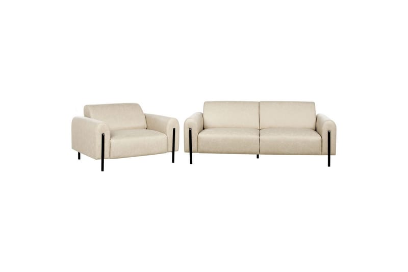 Soffgrupp Askim Beige/svart, Polyester, Beige/svart, Polyester