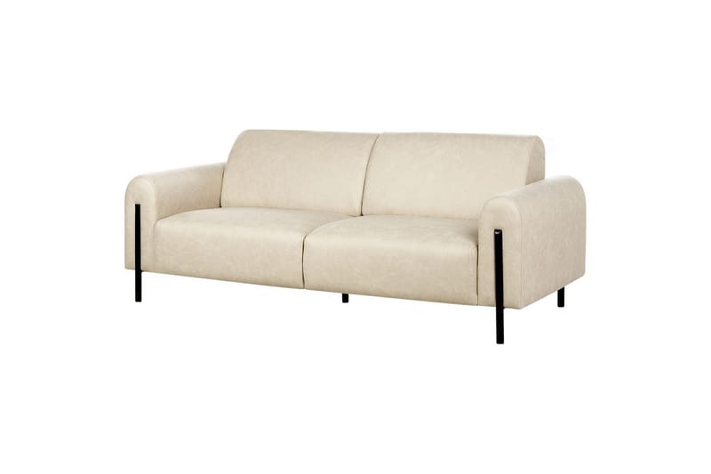 Soffgrupp Askim Beige/svart, Polyester - Beige/svart, Polyester - Möbler - Soffa - Soffgrupp